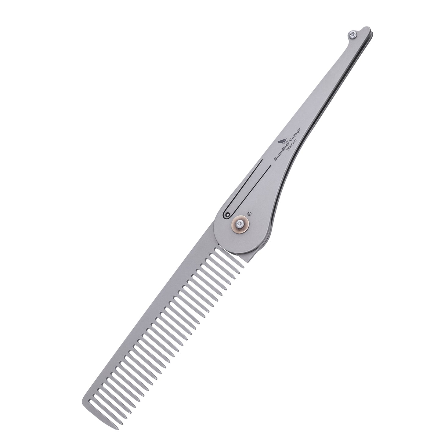 Boundless Voyage Titanium Foldable Comb – Portable EDC Pocket Comb for Travel, Camping & Everyday Grooming