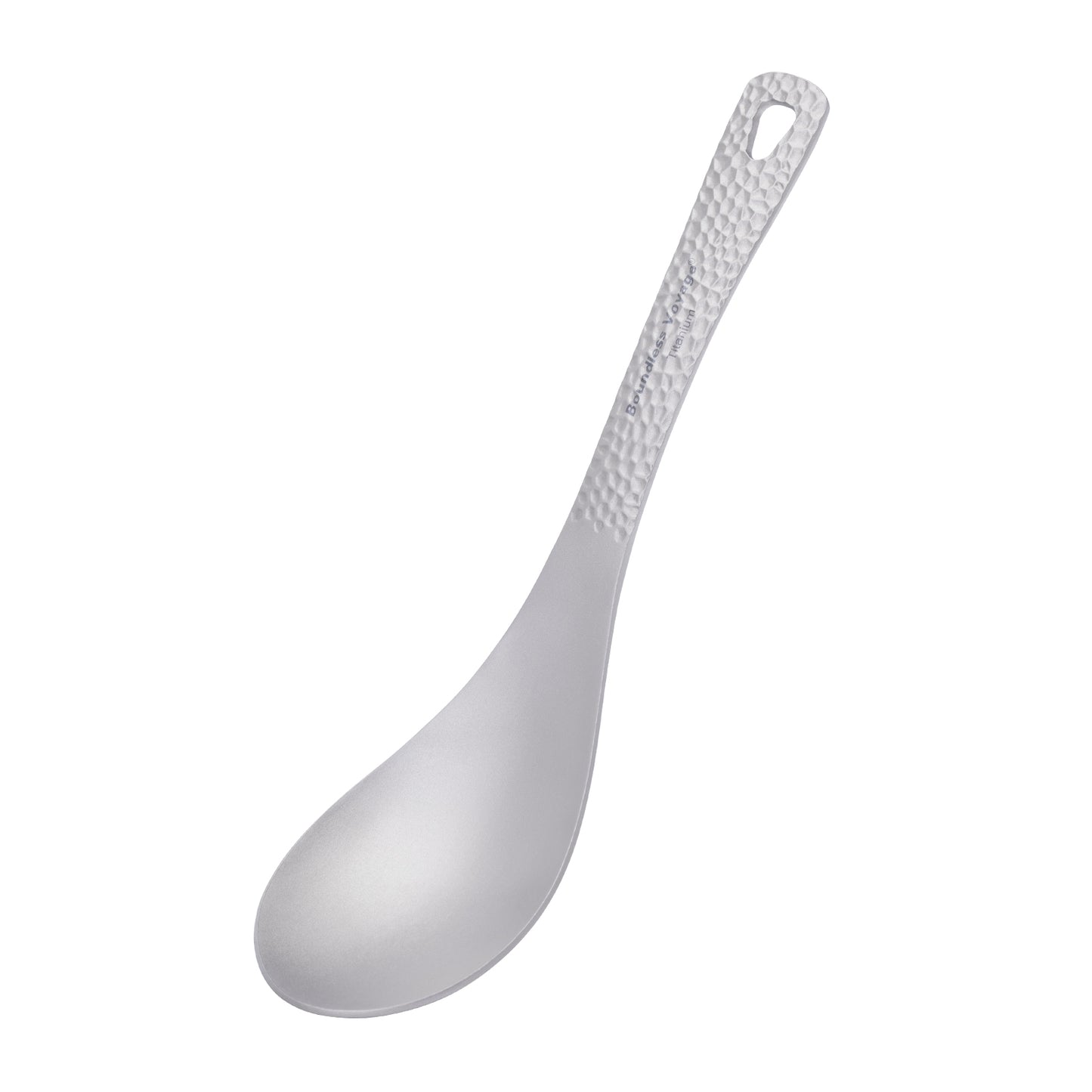 Boundless Voyage Titanium Soup Spoon 155mm – Ultralight Camping Spoon with Carry Bag for Soup, Rice & Outdoor Dining