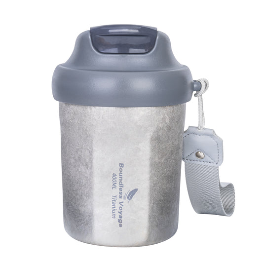 Boundless Voyage Titanium Vacuum Insulated Travel Mug – Spill-Proof Thermos Cup with Lid for Hot & Cold Coffee, Tea, Beer