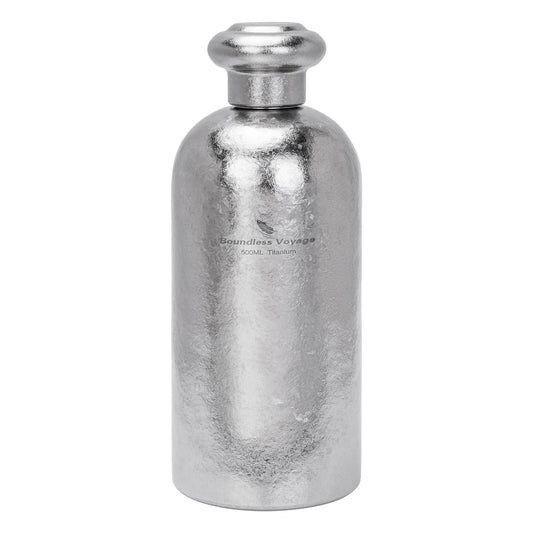 Boundless Voyage 500ml Titanium Hip Flask – Coating-Free Leakproof Liquor Bottle for Camping, Hiking & Travel