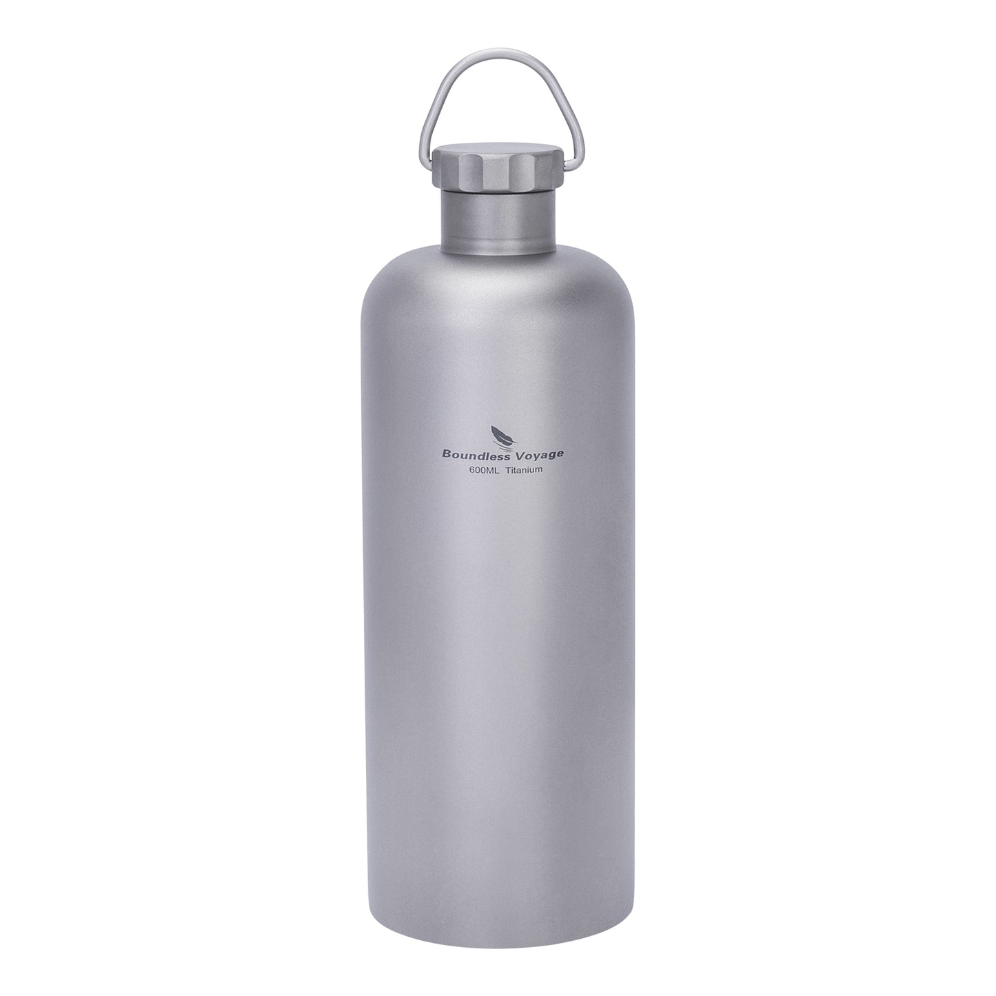 Boundless Voyage Titanium Water Bottle 600ml Ultralight Leak-Proof Lid, Durable & Corrosion Resistant, for Hiking, Camping, Travel & Everyday Use