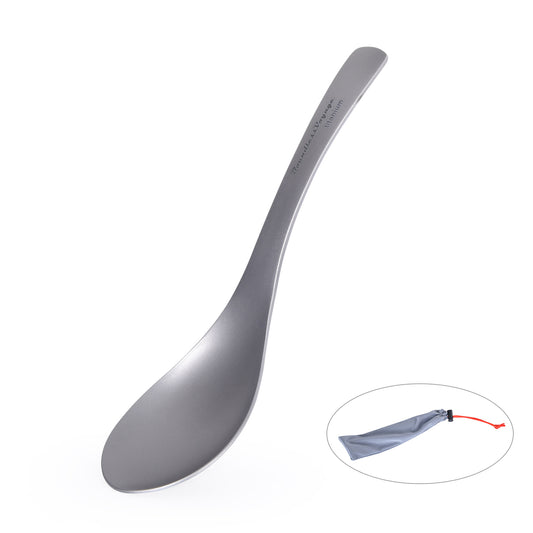 Boundless Voyage Titanium Spoon  For Home Outdoor Camping Ultralight Cutlery for Soup Portable tableware