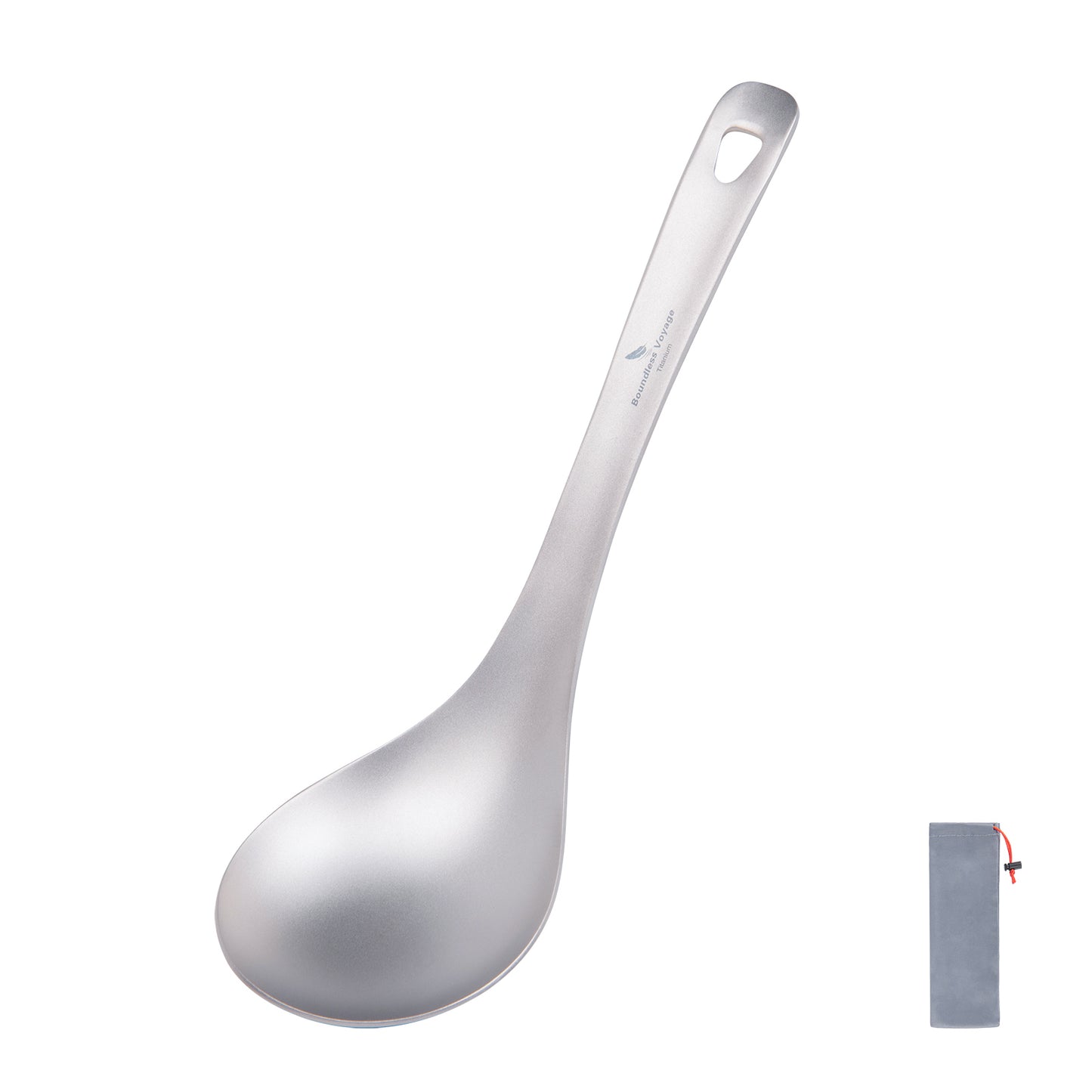 Boundless Voyage Titanium Serving Spoon 21.5cm – Large Ultralight Cooking Spoon for Camping, Outdoor Kitchen & Food Serving