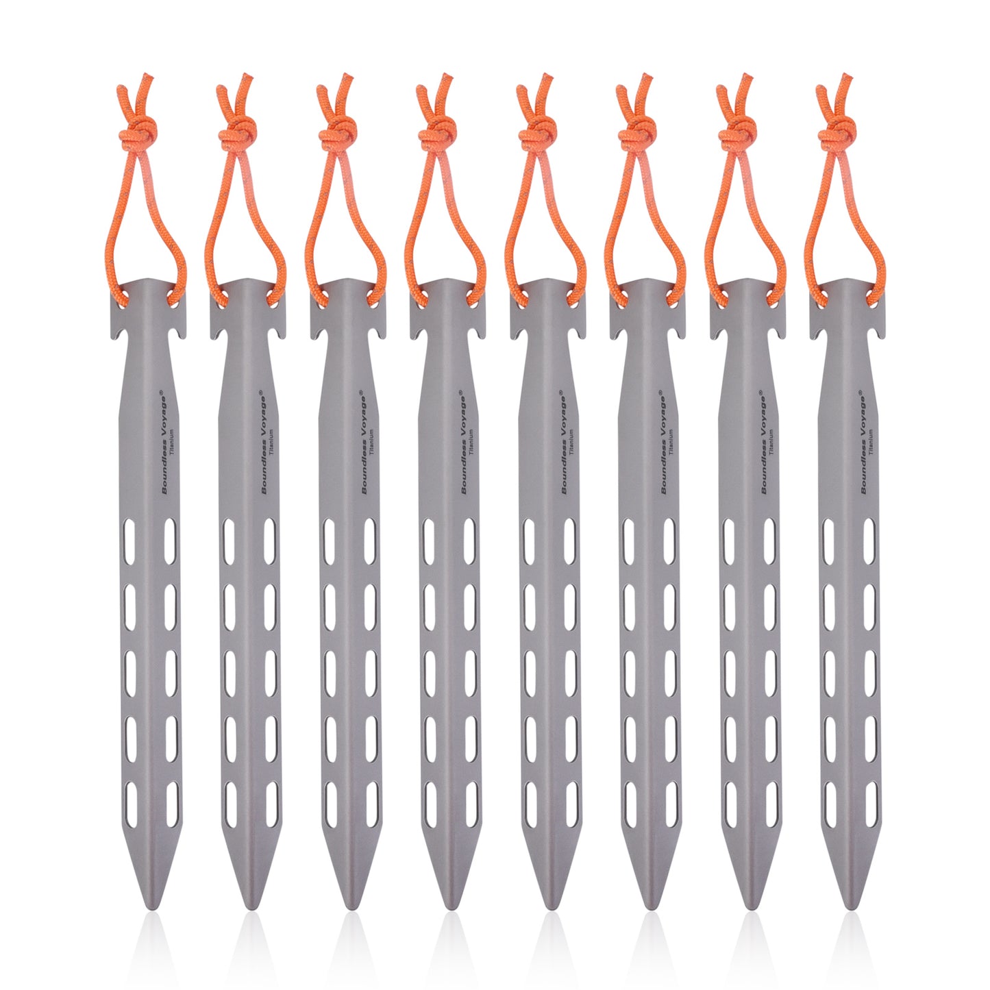 Boundless Voyage Titanium Tent Stakes Pegs Nails Outdoor Camping Ultralight Awning Canopy Accessories  8 pieces