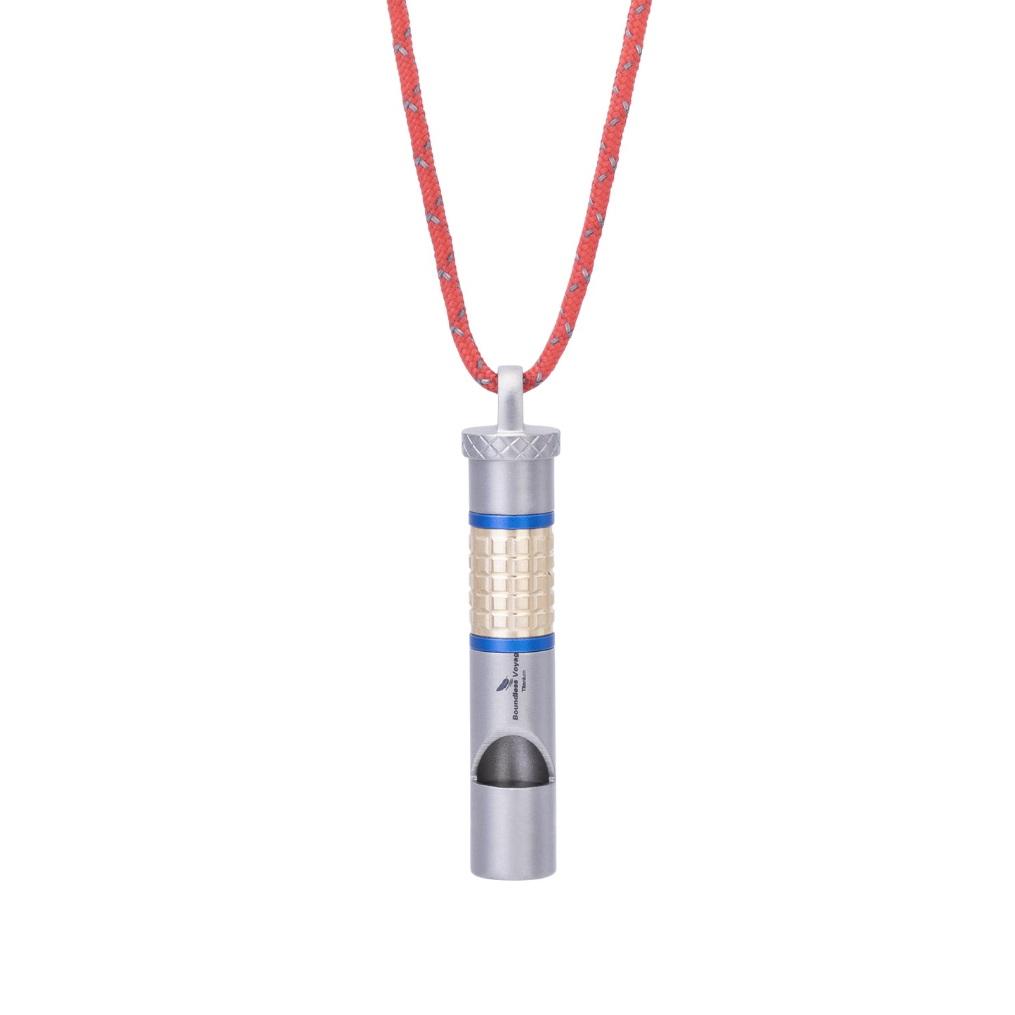 Boundless Voyage Titanium Whistle – Ultralight Emergency Safety Whistle with Lanyard for Camping, Hiking, Sports & Keychain EDC