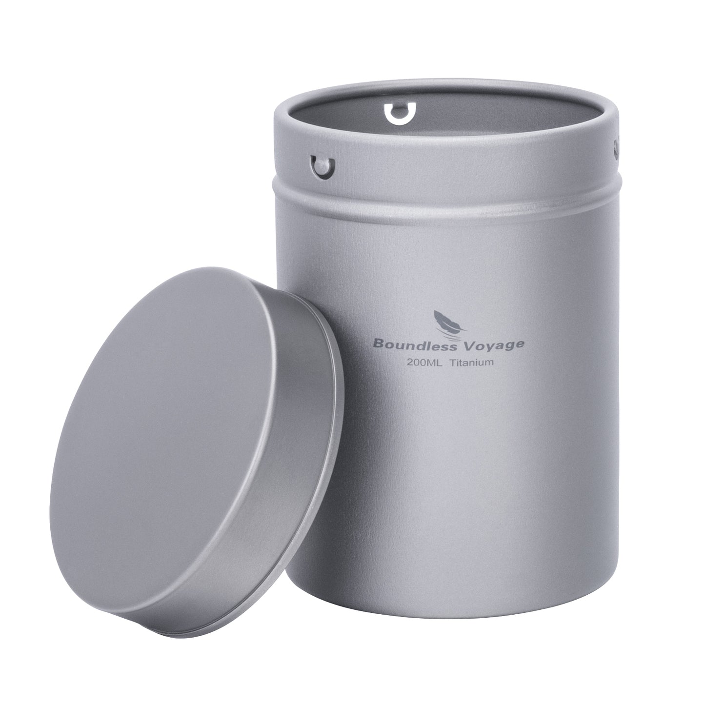 Boundless Voyage TA1 Titanium Tea Caddy Canister – Ultralight Portable Airtight Storage Container for Loose Tea, Coffee, Spices, Beans & Sugar