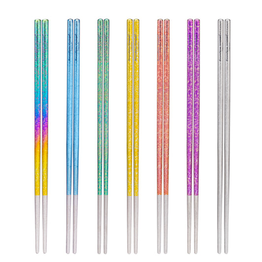Boundless Voyage Titanium Chopsticks 22.5cm – Ultralight Reusable Colorful Chopsticks with Carry Bag for Travel, Camping & Everyday Use