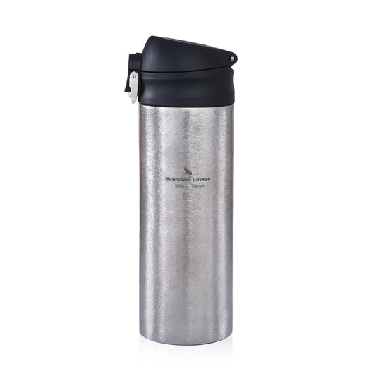 Boundless Voyage Titanium Double-walled Vacuum Thermos Men Women Children Health Titanium Coffee Tea Water Bottle