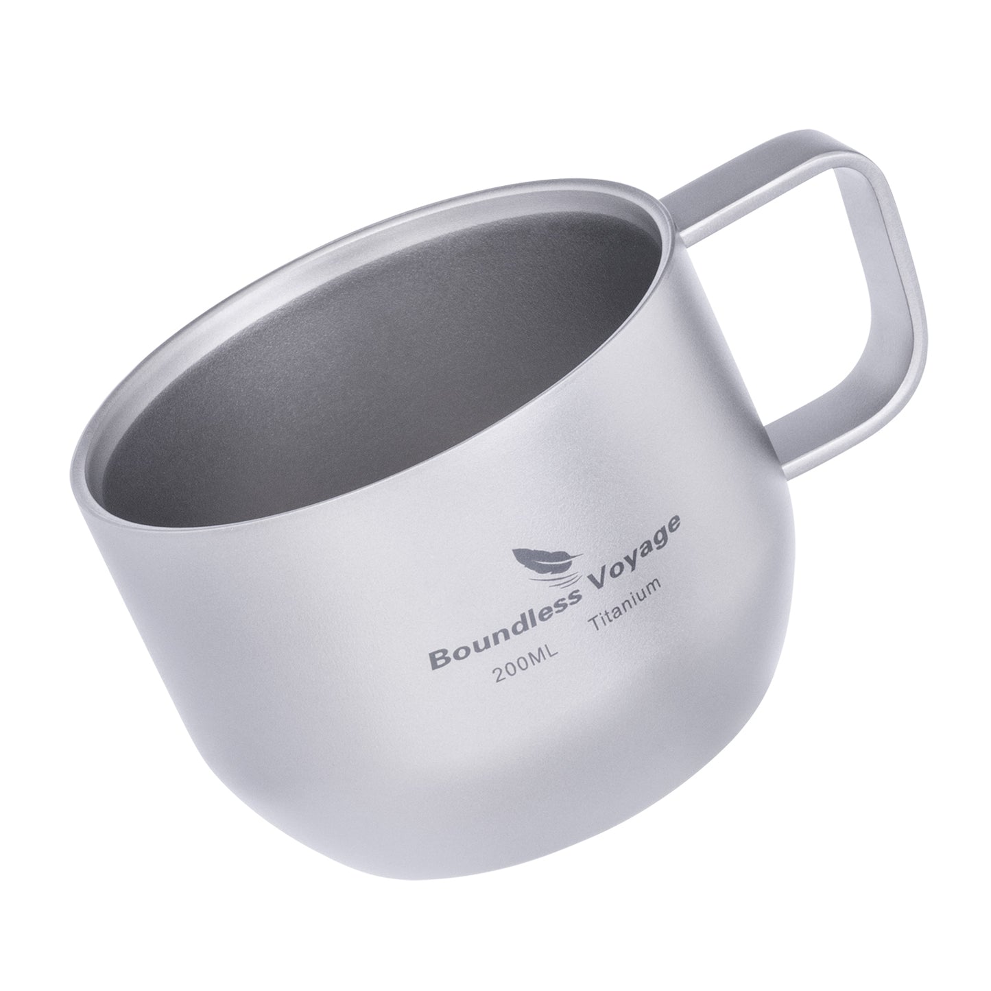 Boundless Voyage  200ml Titanium Double Wall Mug Metal Coffee Tea Cup Mini Espresso Cup Outdoor Camping Travel Ultralight Durable Portable Drinkware