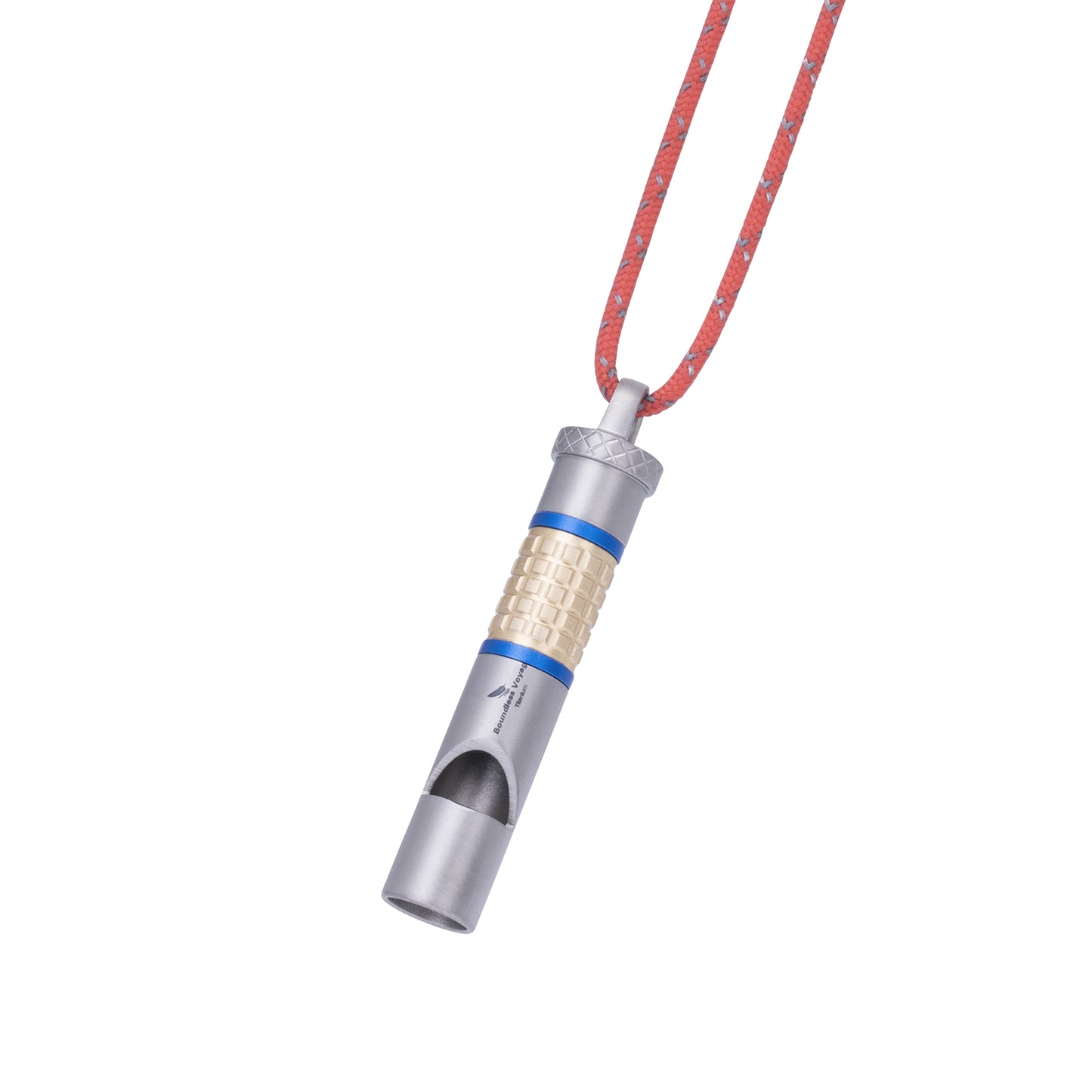 Boundless Voyage Titanium Whistle – Ultralight Emergency Safety Whistle with Lanyard for Camping, Hiking, Sports & Keychain EDC