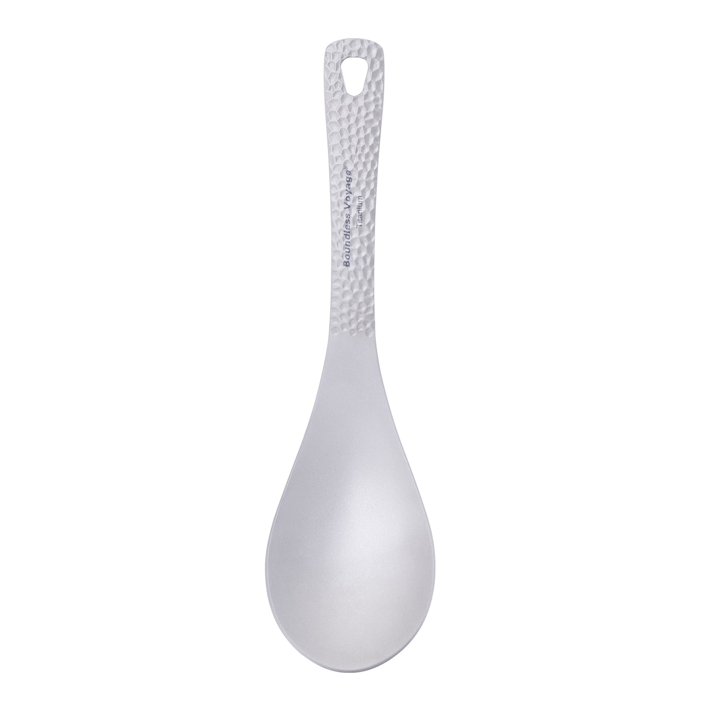 Boundless Voyage Titanium Soup Spoon 155mm – Ultralight Camping Spoon with Carry Bag for Soup, Rice & Outdoor Dining