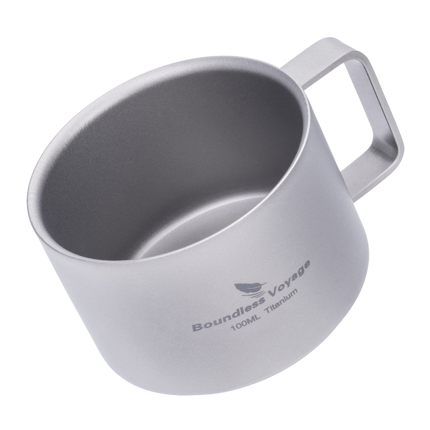 Boundless Voyage Titanium Double Wall Coffee Cup 100ml For Home Outdoor Camping Lightweight