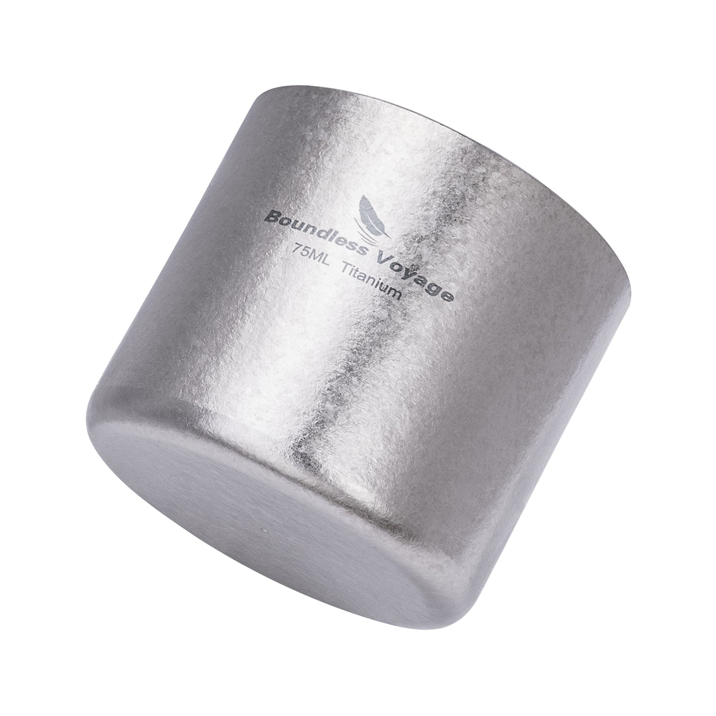 Boundless Voyage 75ml Titanium Double-Wall Mug – Ultralight Heat-Resistant Camping Cup with Storage Bag for Coffee & Tea