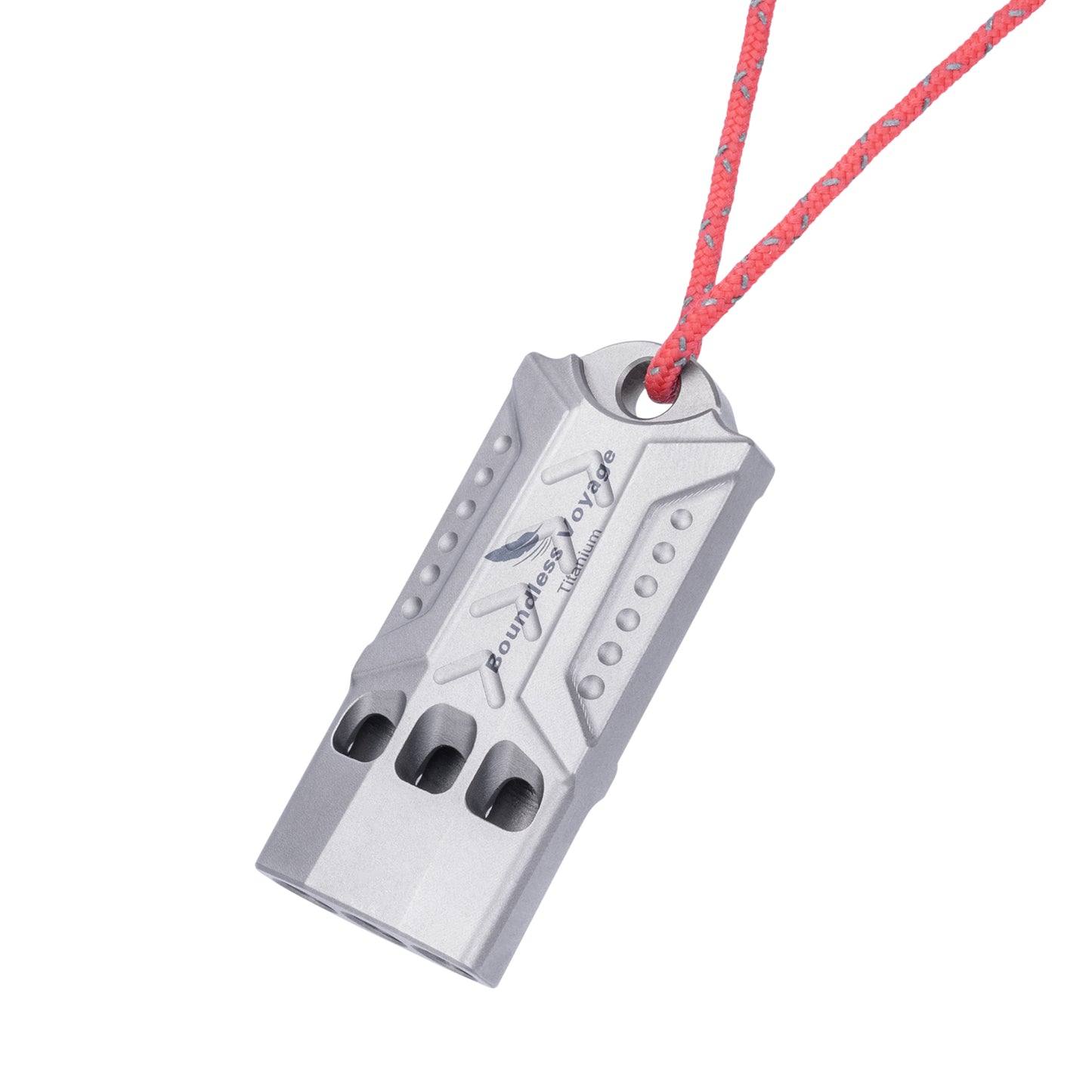 Boundless Voyage Titanium Emergency Whistle – Loud Safety Whistle with Lanyard for Camping, Hiking, Sports & EDC