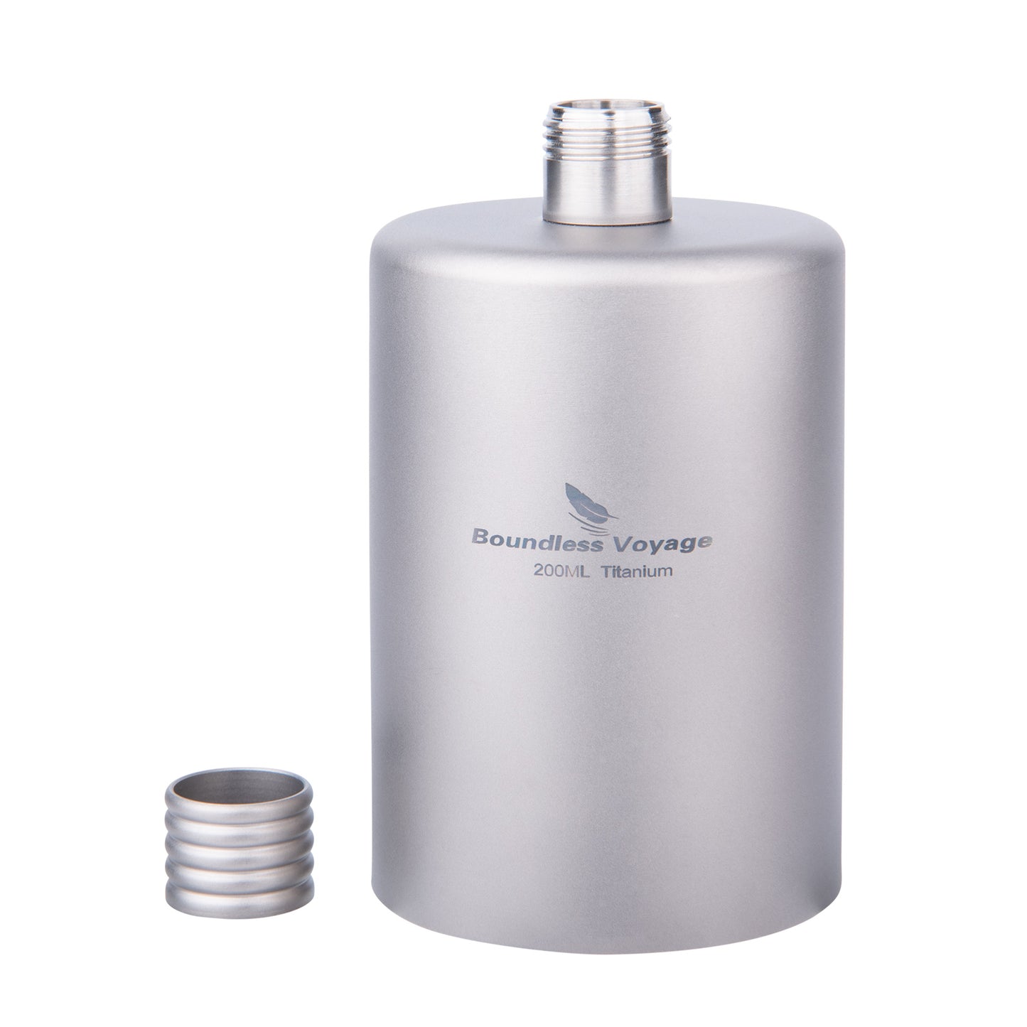 Boundless Voyage 200ml Titanium Pocket Flagon – Ultralight Portable Hip Flask for Camping, Hiking, Travel & Outdoor Adventures