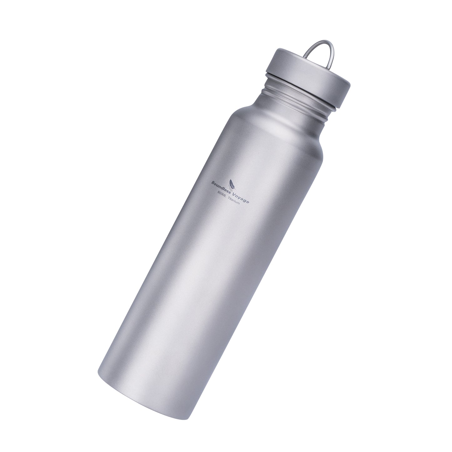 Boundless Voyage 800ml Pure Titanium Water Bottle with Titanium Lid | 27oz Ultralight Plastic-Free Sports Flask | Leakproof & Non-Toxic Metal Canteen for Cycling, Hiking & EDC