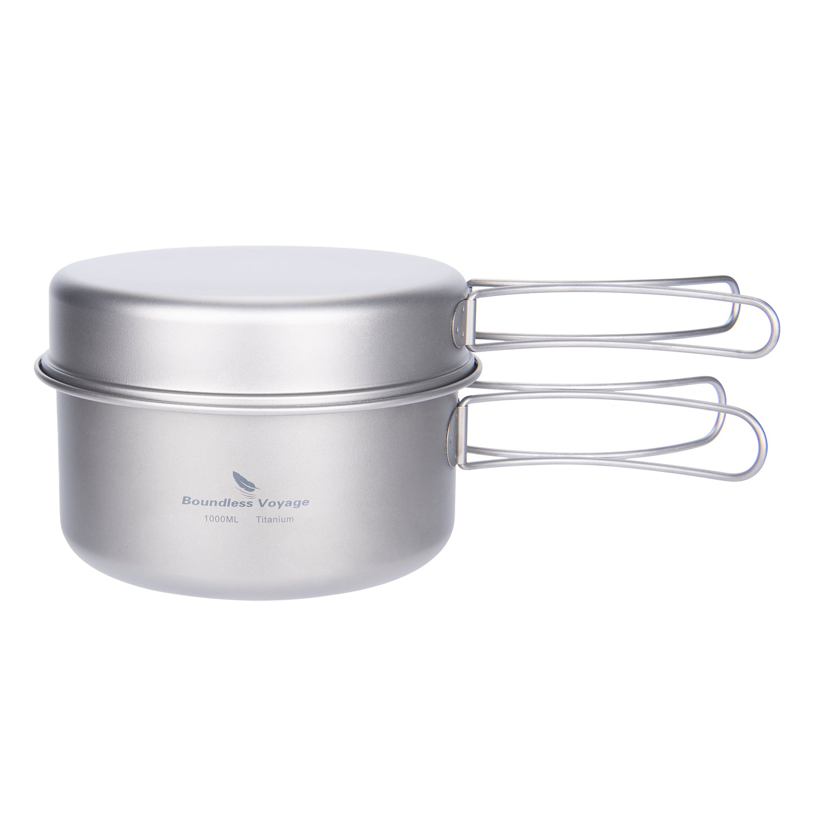 Boundless Voyage TA1 Titanium Pot & Pan Set 500ml + 1000ml with