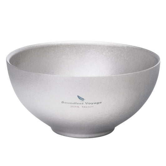 Boundless Voyage 260ml Titanium Double-Wall Bowl – Ultralight Insulated Camping Tableware for Outdoor & Everyday Use