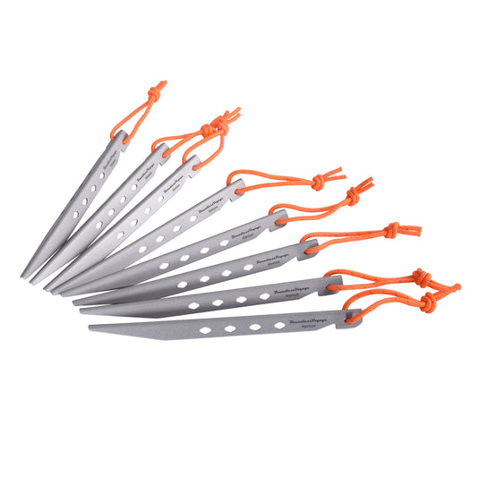 Boundless Voyage 8pcs TA1 Titanium Tent Stakes – Ultralight Camping Pegs & Nails for Secure Shelter Setup Outdoors
