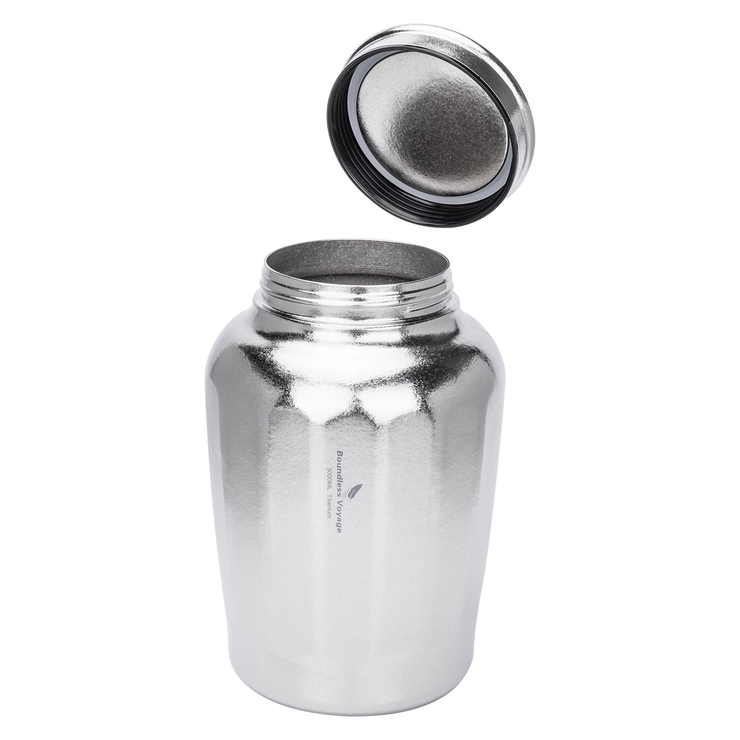 Boundless Voyage 3000ml Titanium Storage Canister Water Bottle– Airtight TA1 Titanium Container for Tea, Coffee, Food & Camping Storage