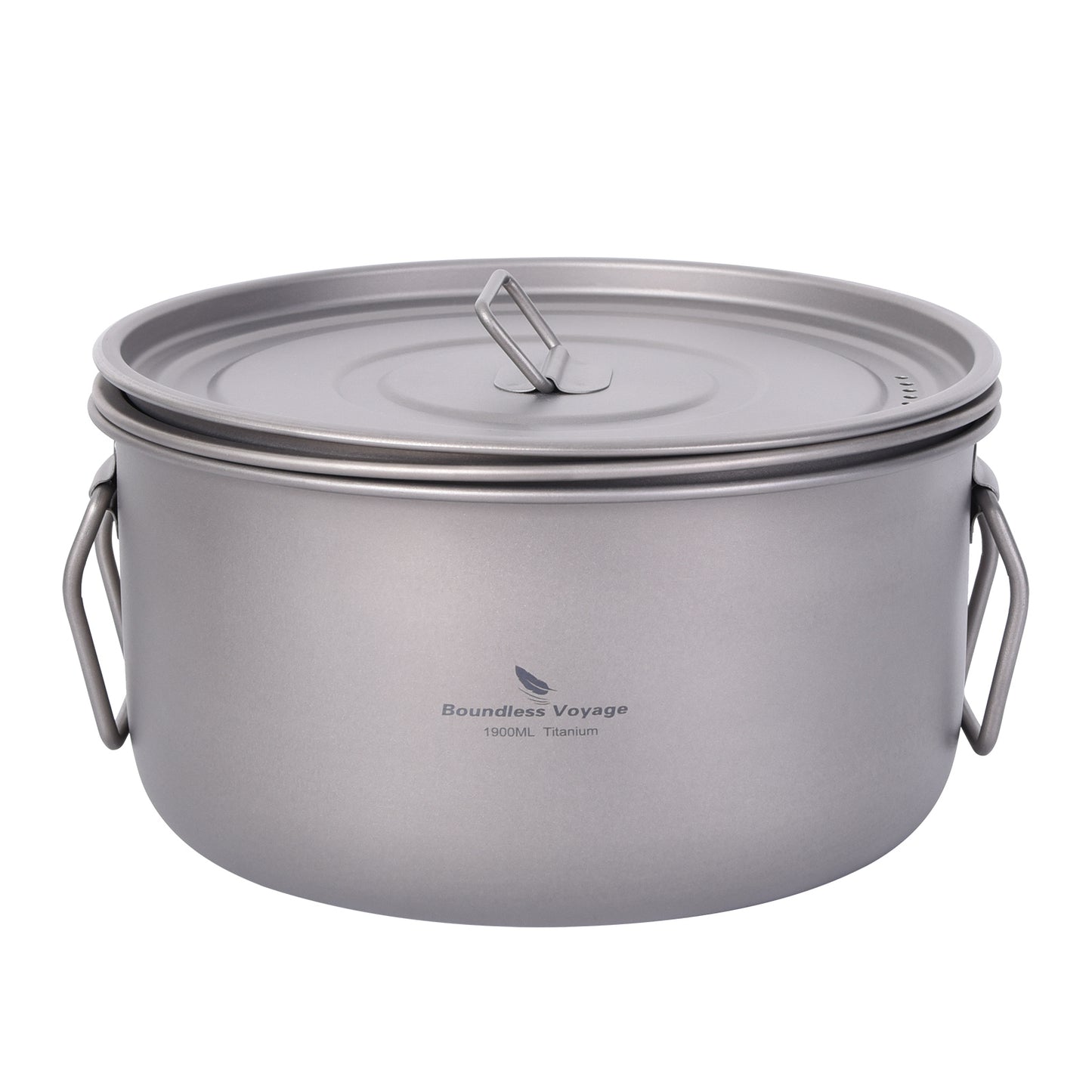 Boundless Voyage Titanium Camping Cookware Set 1900ml+900ml with Steamer – Multifunctional Pot, Frying Pan & Lid Kit, Ultralight Outdoor Cooking System for Hiking & Backpacking