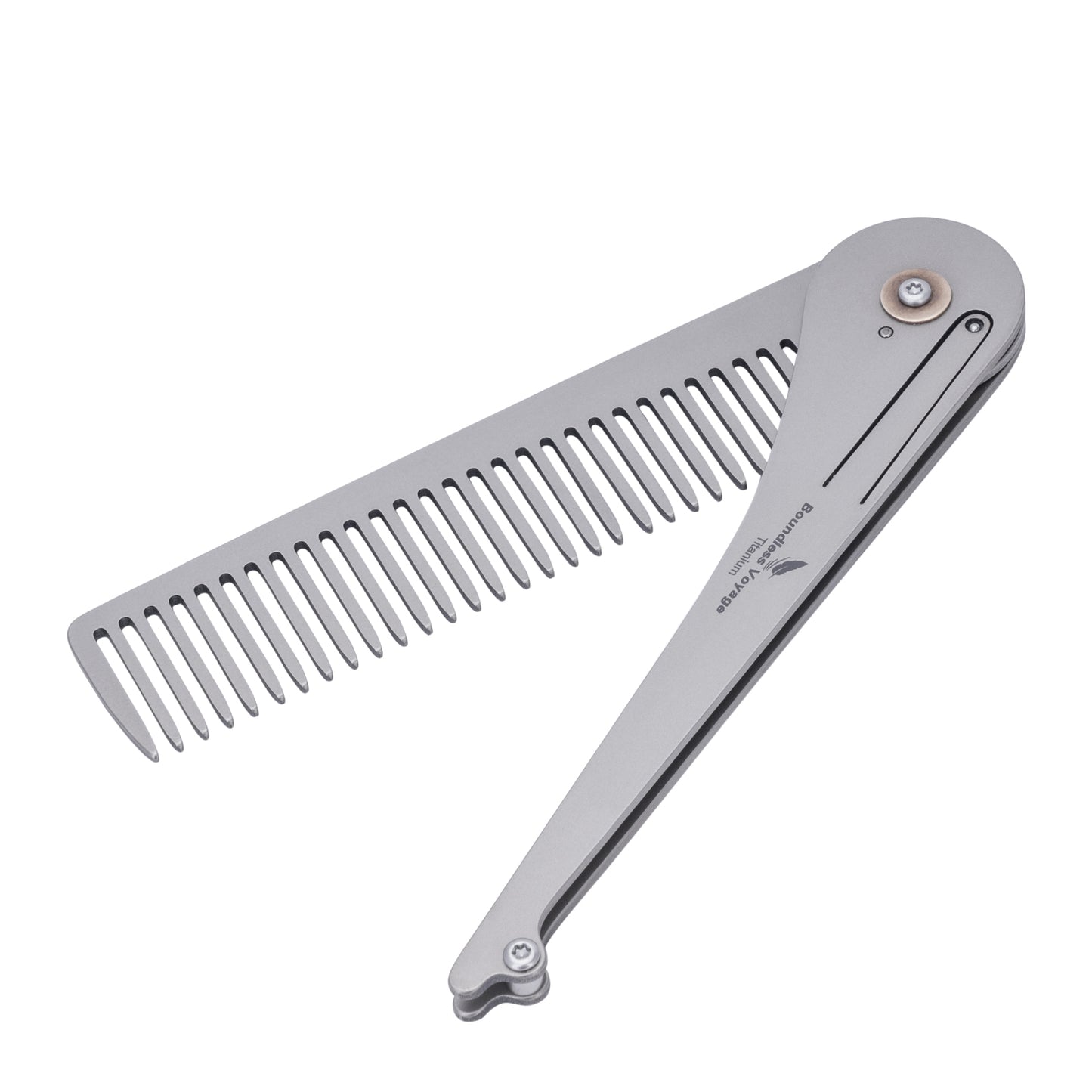 Boundless Voyage Titanium Foldable Comb – Portable EDC Pocket Comb for Travel, Camping & Everyday Grooming