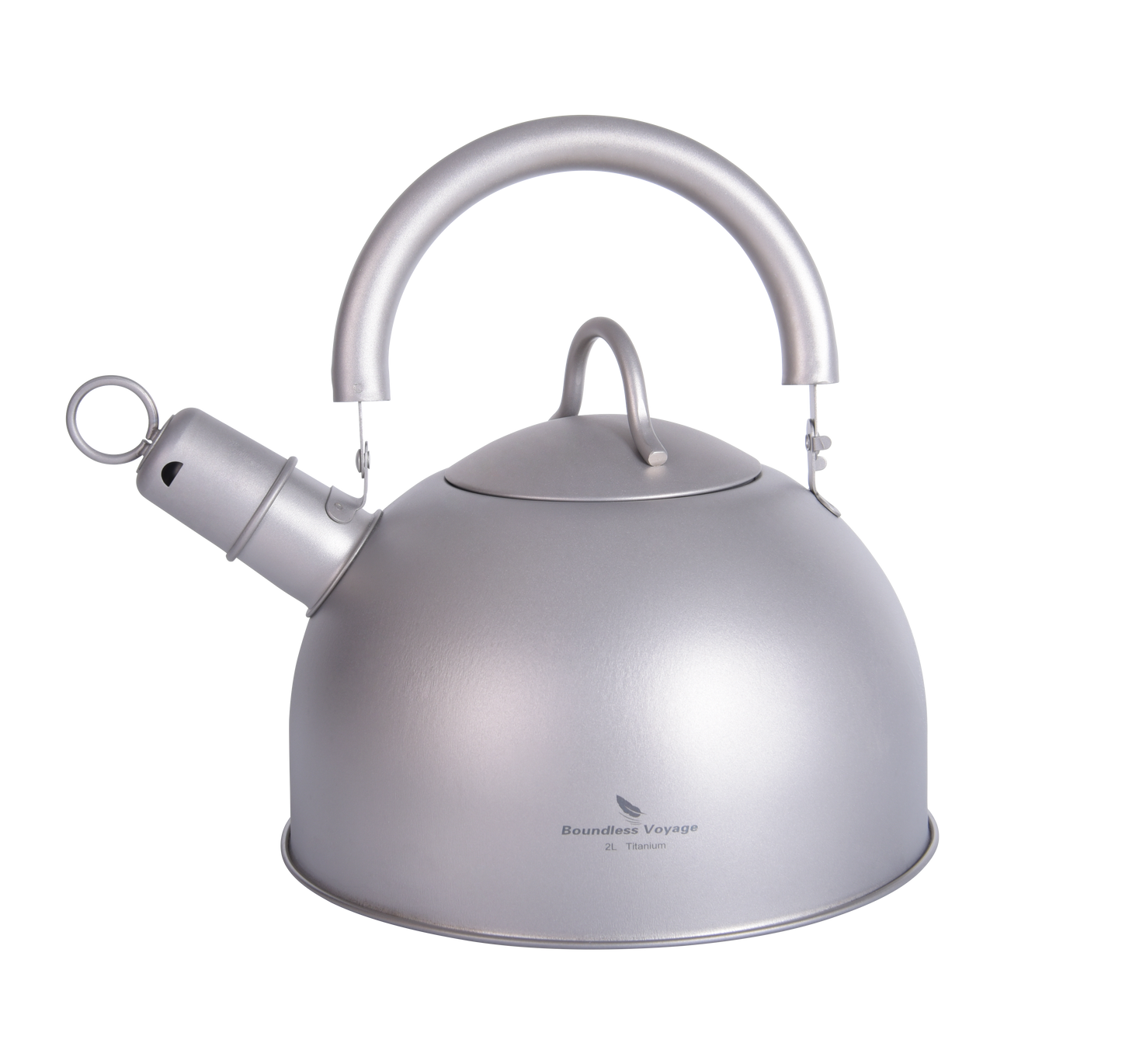 Boundless Voyage 2L Ultralight Titanium Whistling Kettle | Food-Grade TA1 Tea Pot for Family Camping, RV & Home | Fast Boiling & Anti-Ru