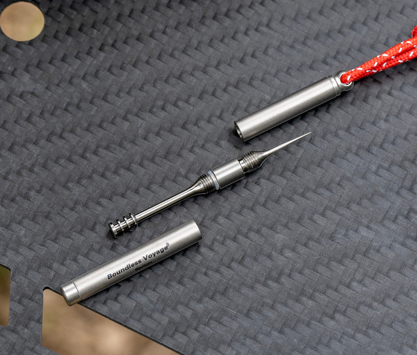 Boundless Voyage Titanium Toothpick Holder – Mini Portable EDC Toothpick Case & Multi-Use Tool for Travel & Outdoor