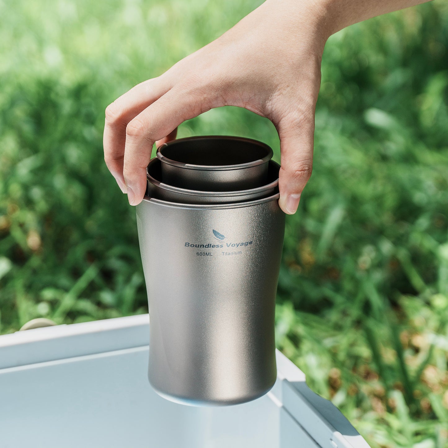 Boundless Voyage Titanium Beer Mugs Ultralight Coffee Tea Juicy Cups for Outdoor Camping Picnic 240ml 380ml 600ml