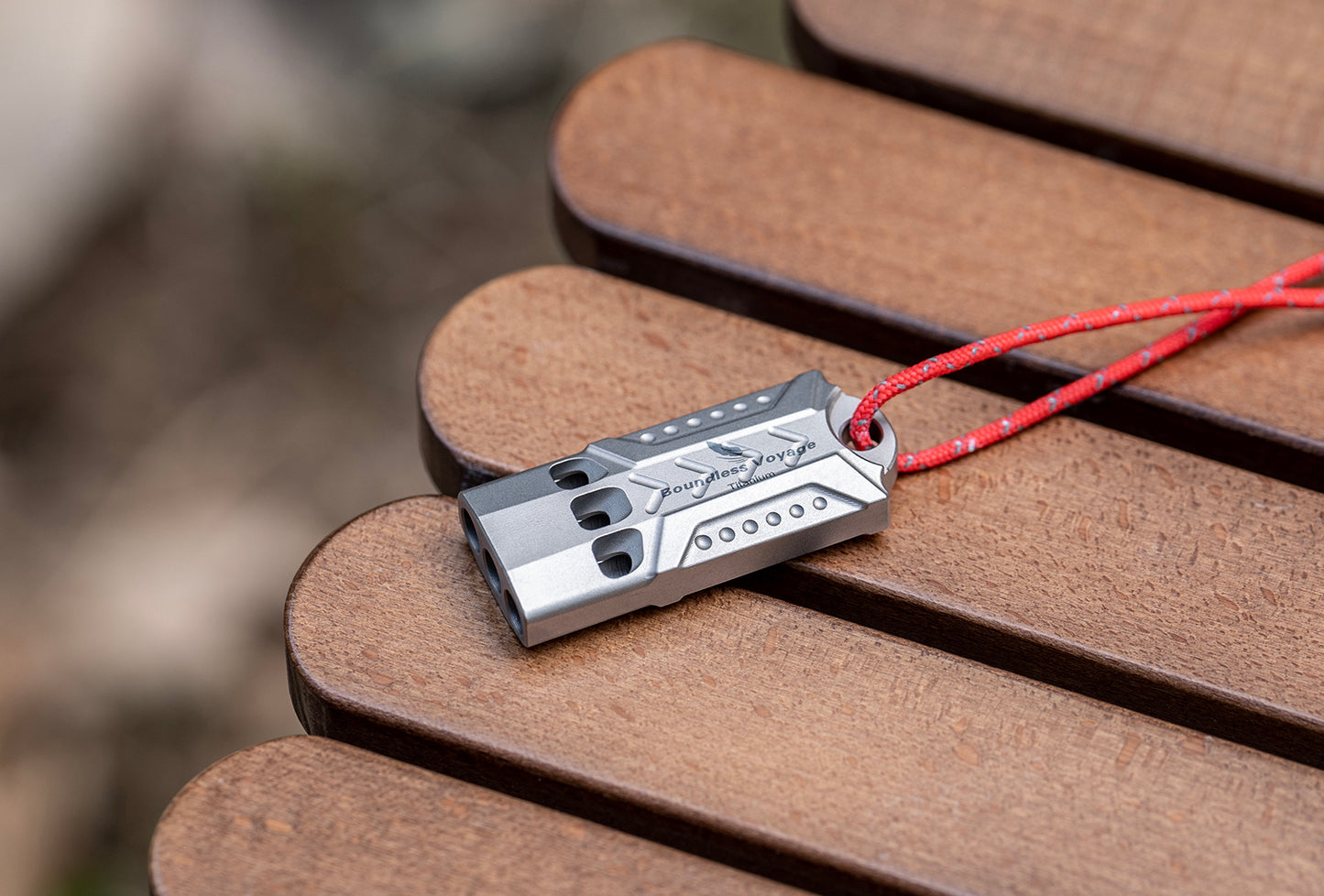 Boundless Voyage Titanium Emergency Whistle – Loud Safety Whistle with Lanyard for Camping, Hiking, Sports & EDC