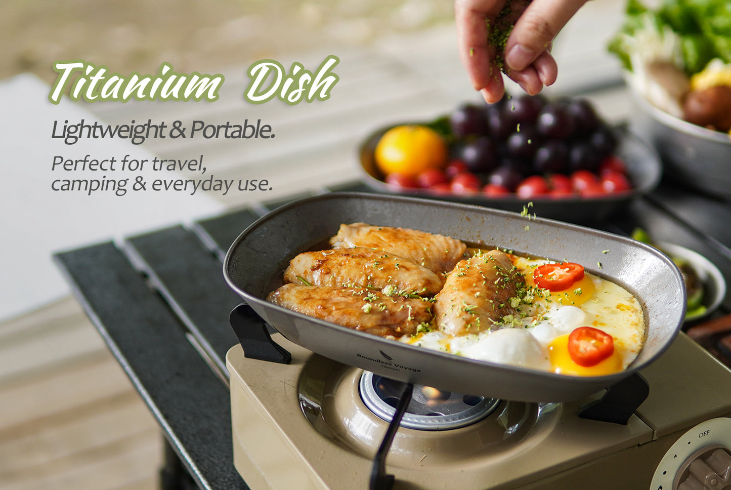 Boundless Voyage Titanium Oval Plate – Ultralight Camping Dish for Outdoor Dining, Backpacking, Travel & Everyday Use