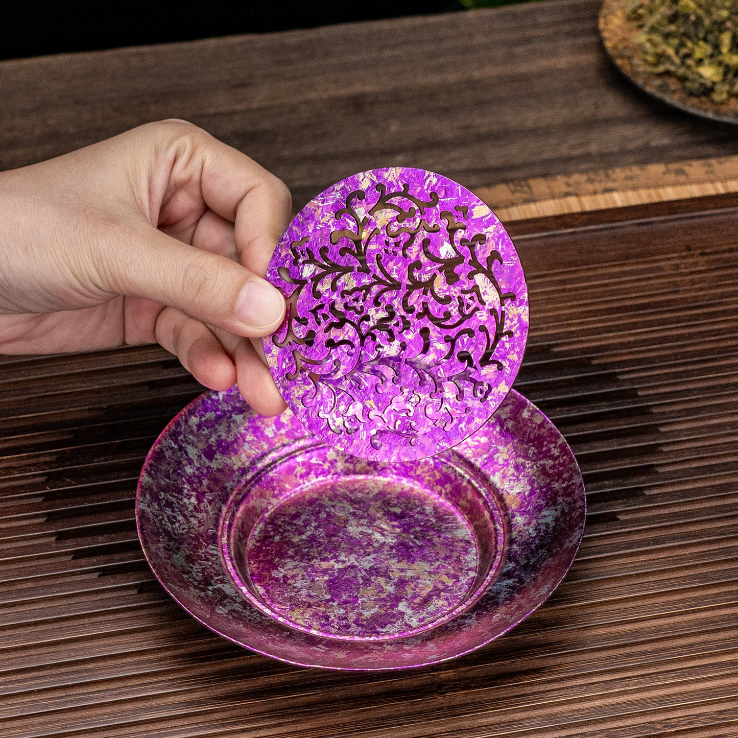 Boundless Voyage Titanium Tea Tray – Detachable Gongfu Tea Drain Tray with Water Storage for Home, Office & Travel