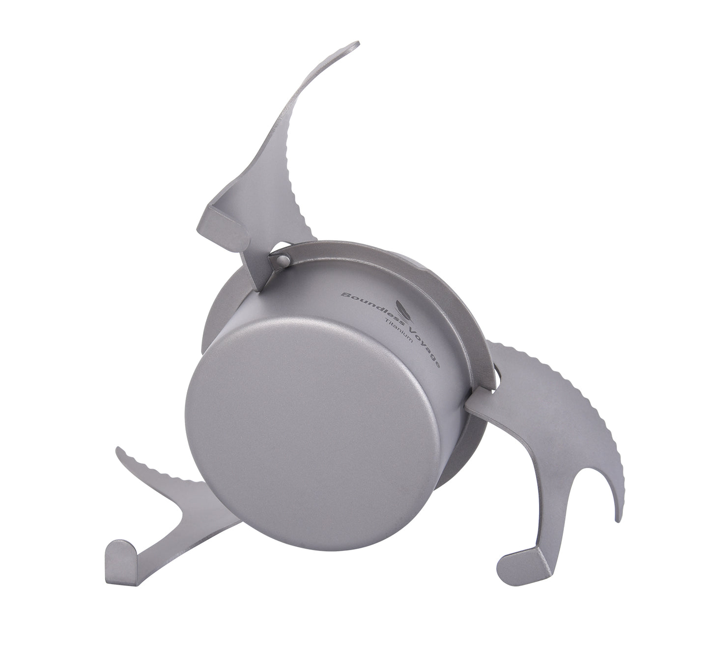 Boundless Voyage Titanium Alcohol Stove with Foldable Stand – Ultralight Spirit Burner for Camping, Backpacking & Outdoor Cooking