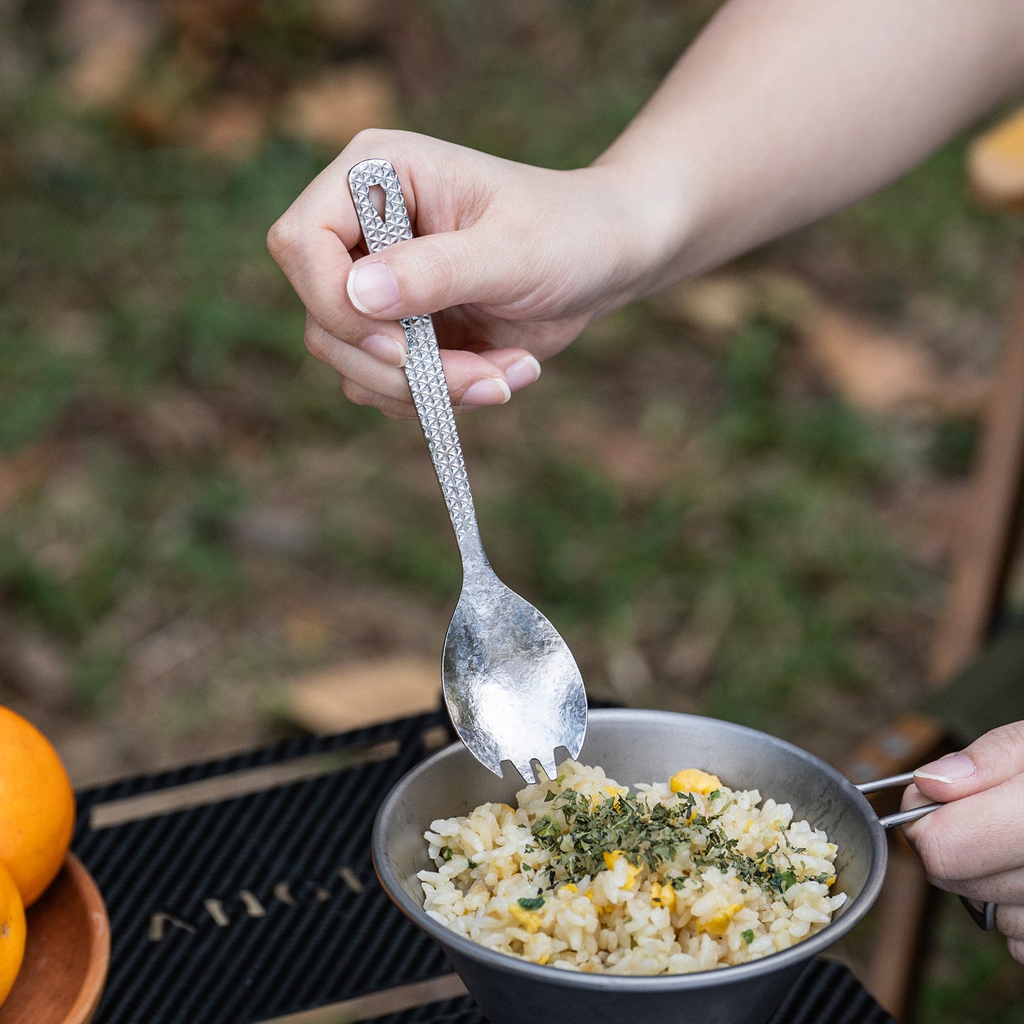 Boundless Voyage Titanium Chopsticks & Spork Set | Ultralight 2-in-1 Camping Cutlery | Non-Coated & Dishwasher Safe