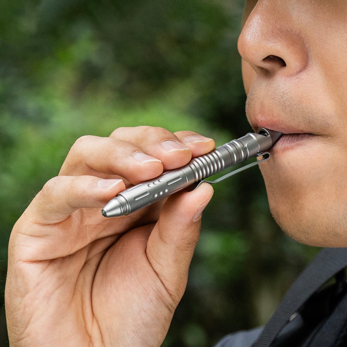 Boundless Voyage Titanium Multifunctional Pen – 3-in-1 Outdoor Emergency Tool with Whistle & Car Window Breaker