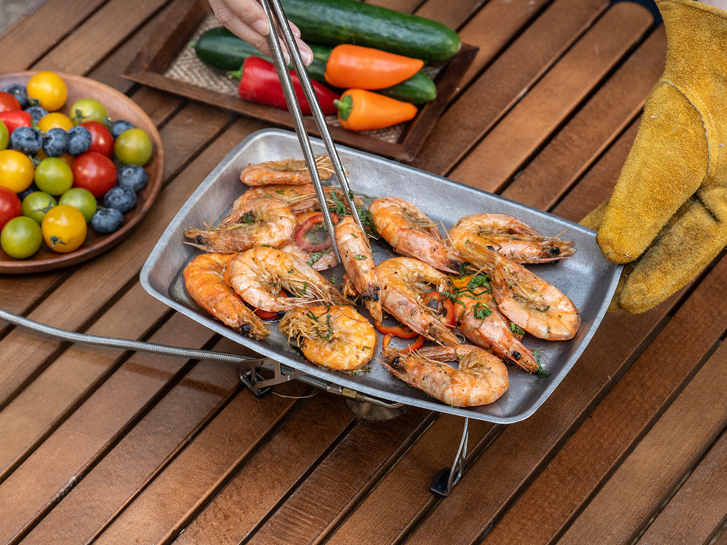 Boundless Voyage 27.7cm Titanium Square Plate | 186g Ultralight Camping Dinner Tray | Heat-Resistant & Dishwasher Safe Outdoor Tableware