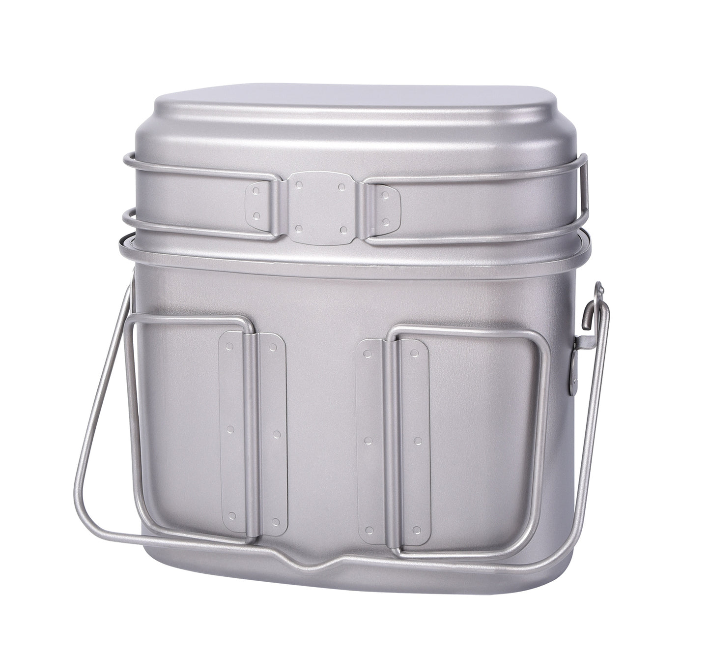 Boundless Voyage Titanium Hanging Pot & Cup Set – Ultralight Campfire Cooking Kit with Lid, TA1 Titanium Camping Cookware for Backpacking, Hiking & Outdoor Use