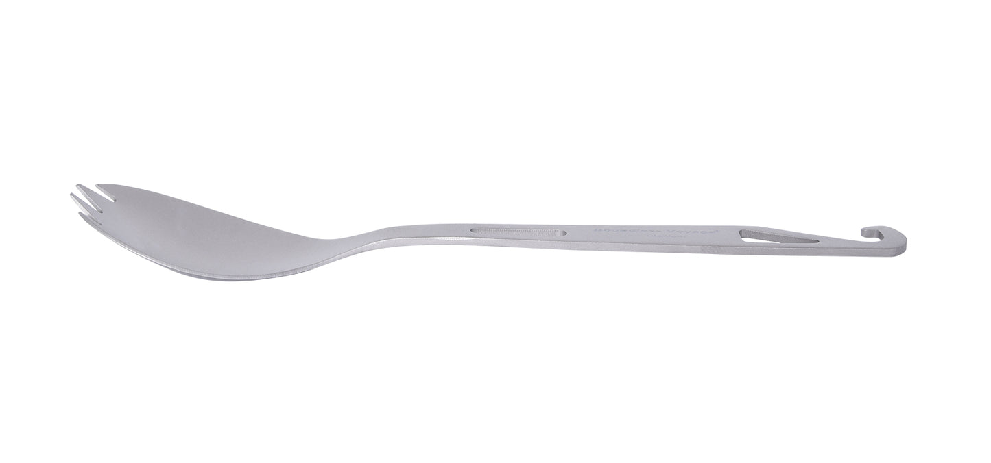 Boundless Voyage Titanium Spork with Bottle Opener – Ultralight Camping Cutlery for Hiking, Backpacking & Travel