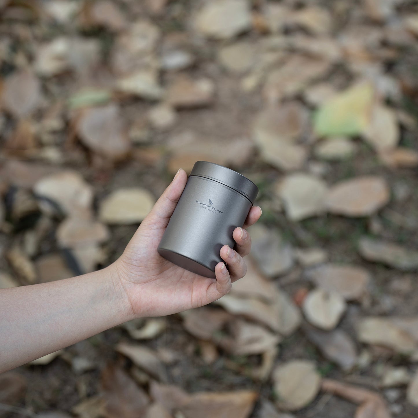 Boundless Voyage TA1 Titanium Tea Caddy Canister – Ultralight Portable Airtight Storage Container for Loose Tea, Coffee, Spices, Beans & Sugar