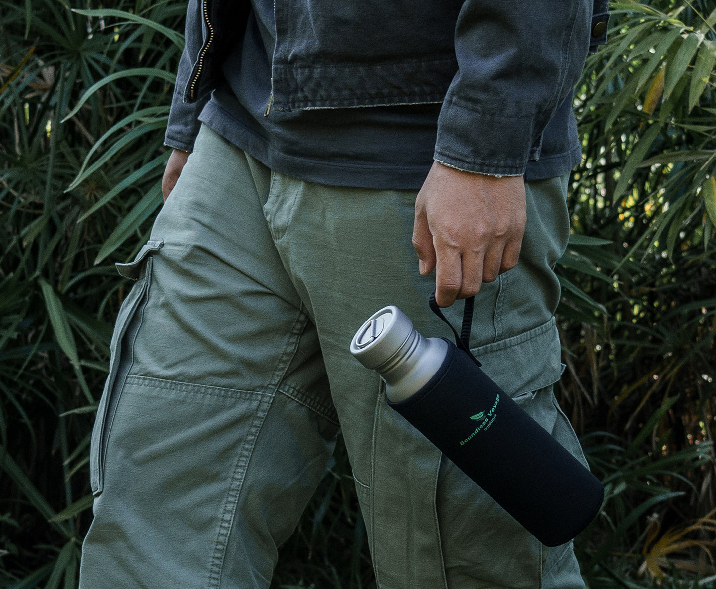 Boundless Voyage 800ml Pure Titanium Water Bottle with Titanium Lid | 27oz Ultralight Plastic-Free Sports Flask | Leakproof & Non-Toxic Metal Canteen for Cycling, Hiking & EDC