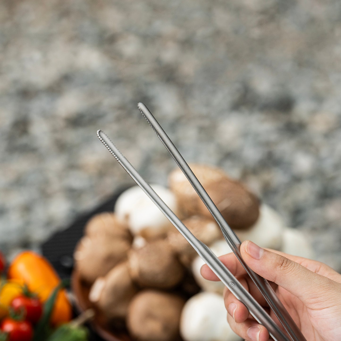 Boundless Voyage Titanium BBQ Tongs 21cm – Ultralight Heat-Resistant Grilling Tongs for Camping, Outdoor Cooking & BBQ
