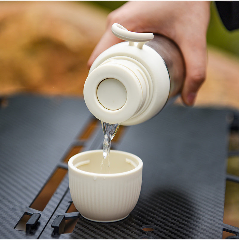 Boundless Voyage Titanium 300ml Vacuum Water Bottle Double-Walled Lightweight Coffee Bottle Leak-Proof Sport Bottle for Travel Outdoor Office