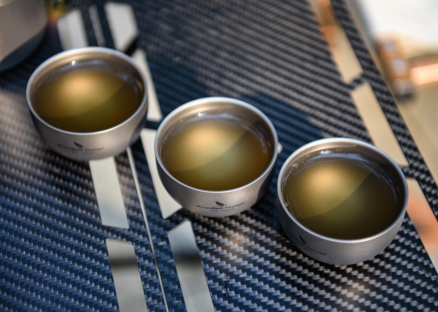 Boundless Voyage 40ml Titanium Double-Walled Sake Cup | 18g Ultralight Mini Tea & Coffee Mug | Anti-Scald Insulated Tasting Cup for Camping