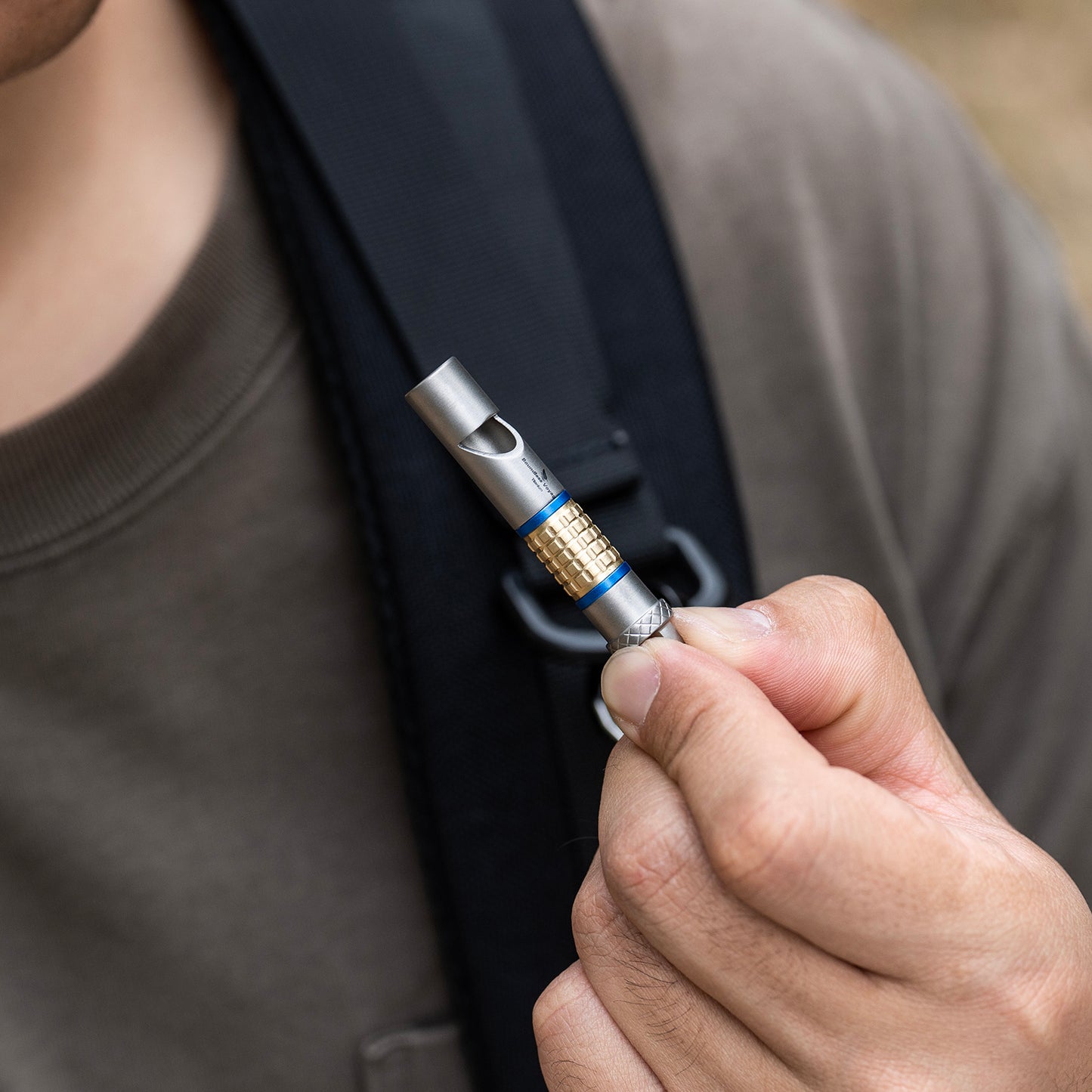 Boundless Voyage Titanium Whistle – Ultralight Emergency Safety Whistle with Lanyard for Camping, Hiking, Sports & Keychain EDC