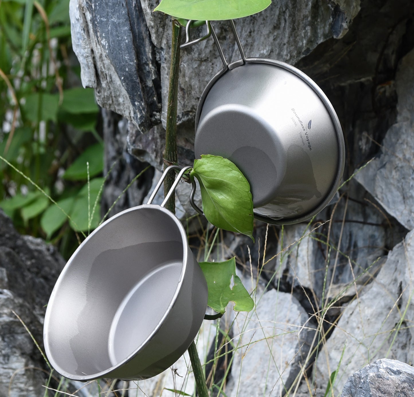 Boundless Voyage Titanium Sierra Cup 450ml – Ultralight Camping Mug Bowl with Handle for Cooking, Coffee & Outdoor Use