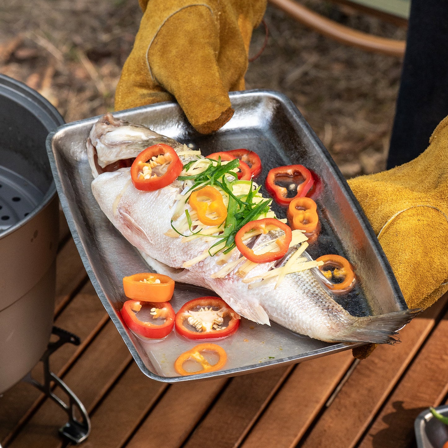 Boundless Voyage 27.7cm Titanium Square Plate | 186g Ultralight Camping Dinner Tray | Heat-Resistant & Dishwasher Safe Outdoor Tableware