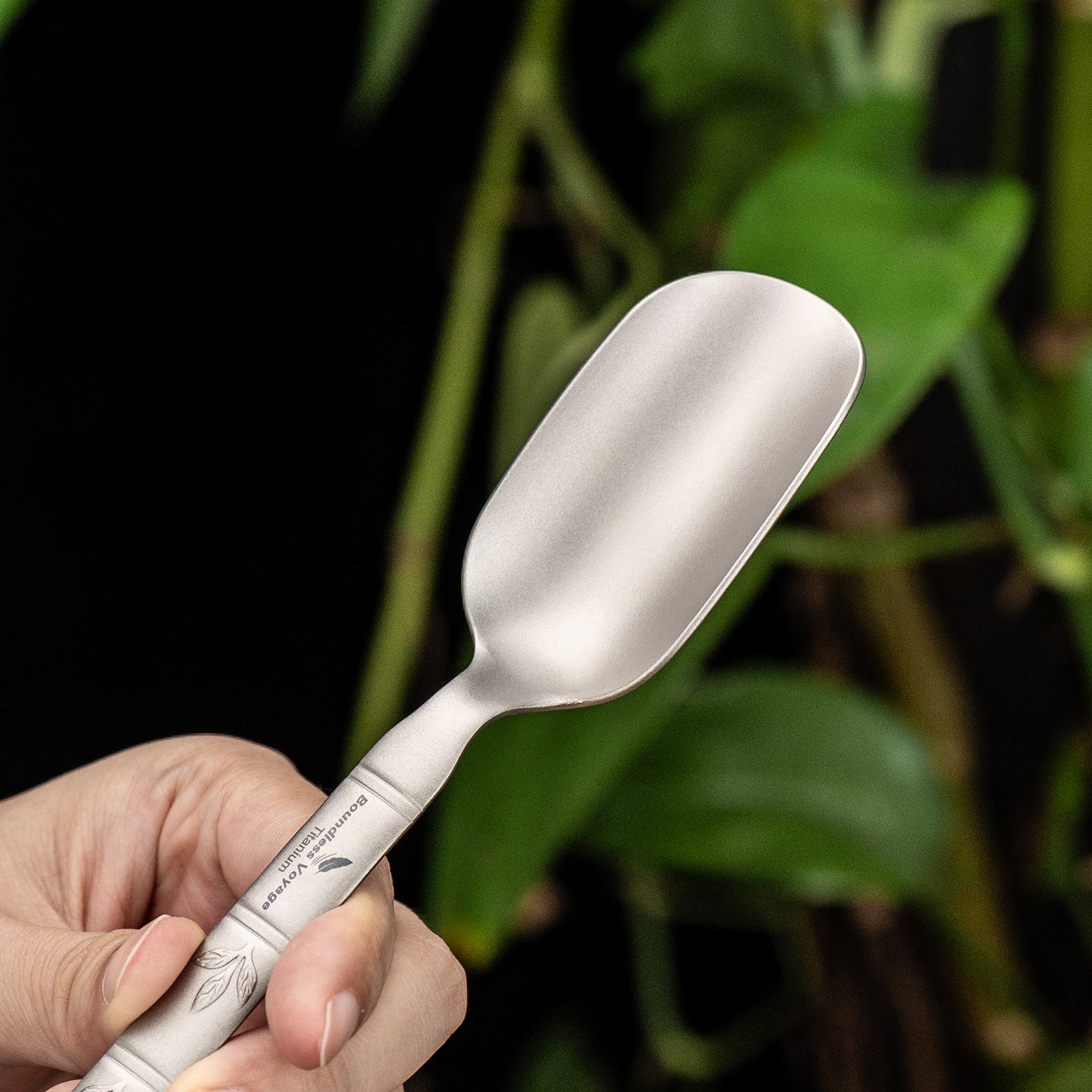 Boundless Voyage TA1 Titanium Spoon 2PCS– Ultralight Portable Camping Spoon for Hiking, Backpacking, Travel & Everyday Use
