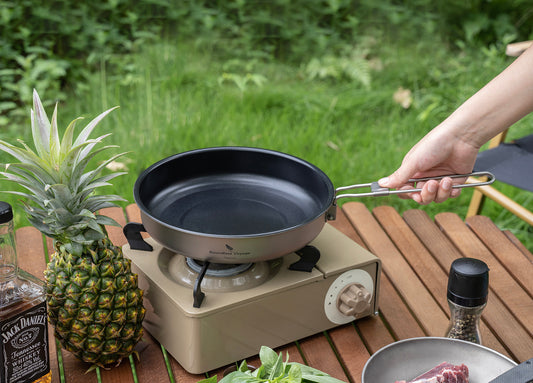 Boundless Voyage Titanium Non-Stick Frying Pan – Ultralight 7-Inch Camping Skillet with Folding Handle