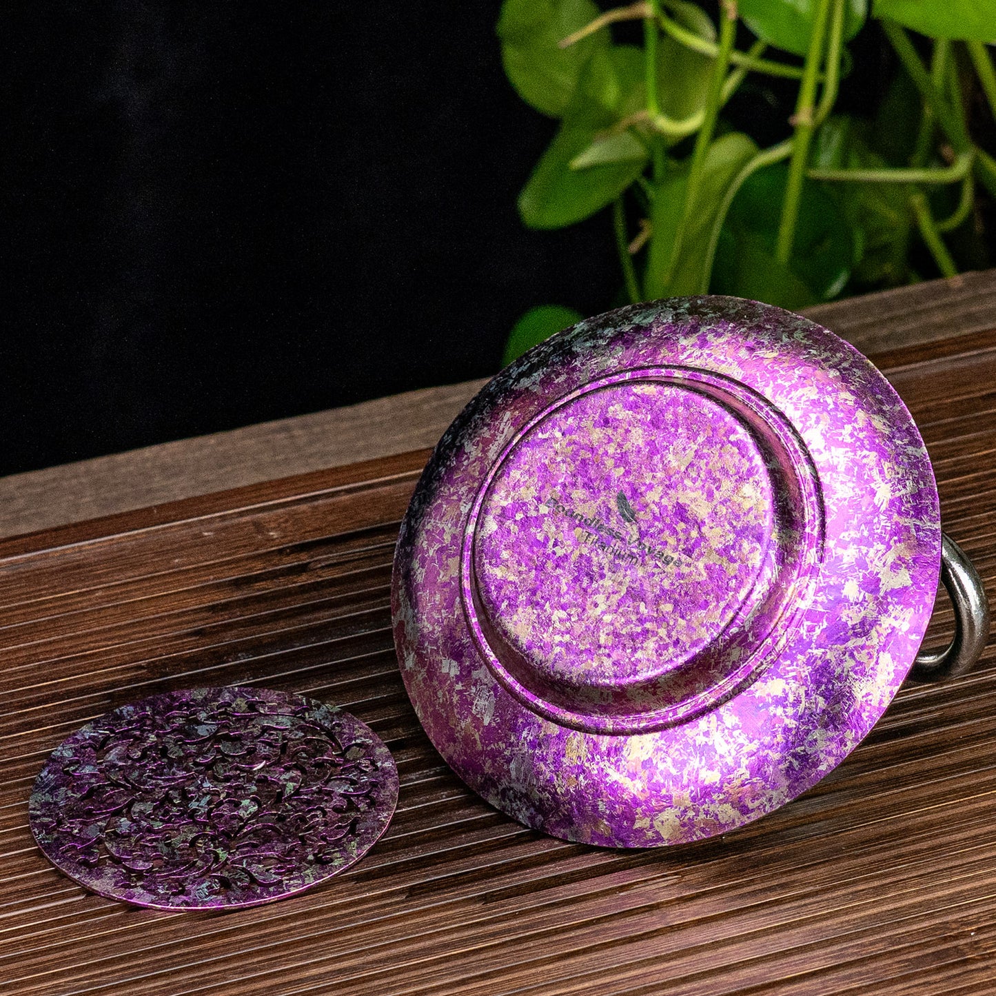 Boundless Voyage Titanium Tea Tray – Detachable Gongfu Tea Drain Tray with Water Storage for Home, Office & Travel