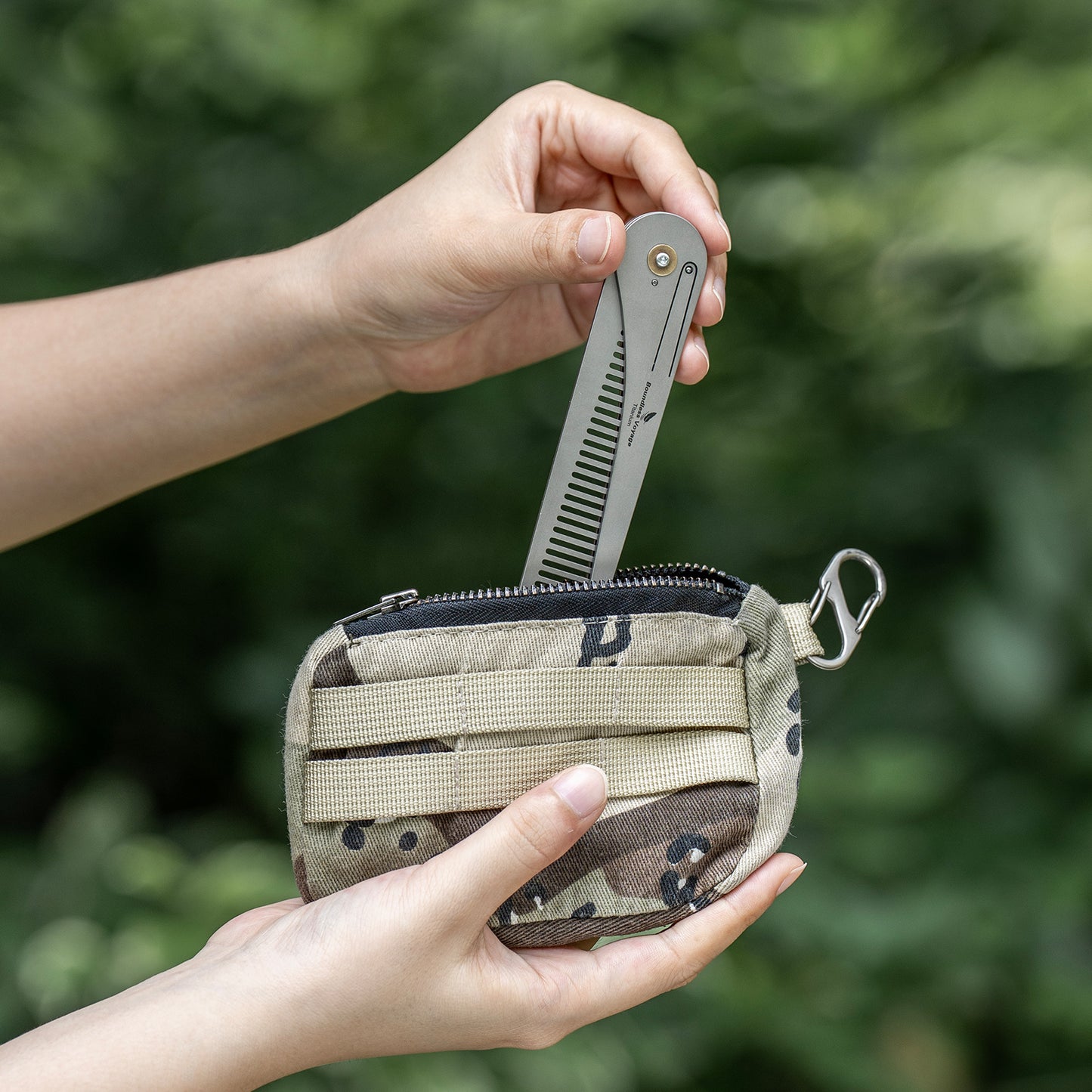 Boundless Voyage Titanium Foldable Comb – Portable EDC Pocket Comb for Travel, Camping & Everyday Grooming